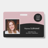 Modern Foto QR-Code für Personalausweis-Unternehme Ausweis (Vorderseite)
