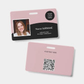 Modern Foto QR-Code für Personalausweis-Unternehme Ausweis (Vorder- & Rückseite)