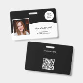 Modern Foto QR-Code für Personalausweis-Unternehme Ausweis (Vorder- & Rückseite)