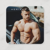 Modern Foto QR Code Quadratische Visitenkarte (Vorderseite)