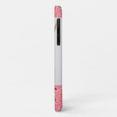 Modern Foto Rose Gold Girl Glitzer Case-Mate iPhone Hülle (Hinten/Links)