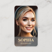 MODERN FOTO Social Media Logo QR Code Visitenkarte (Vorderseite)