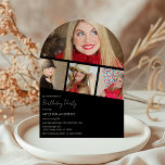 Modern Foto Strip Collage Arched Birthday Party Einladung<br><div class="desc">Set den Ton für Ihre Feier mit unserer modernen, gewölbten Geburtstagseinladung. Dieses einzigartige Design zeichnet sich durch eine faszinierende Collage-Leiste aus, die auf einem größeren Foto platziert ist und durch eine leicht anpassbare Party-Vorlage ergänzt wird. Fügen Sie Ihre persönliche Touch für einen Geburtstag laden, dass nicht nur informativ, sondern auch...</div>