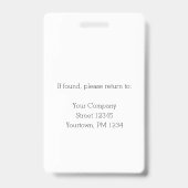 Modern Foto Studio Business ID Card Ausweis (Rückseite)