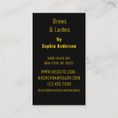 Modern Foto Typografie Brows Lashes Tech Visitenkarte (Rückseite)