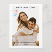 Modern Foto Weihnachts-Postkarte Postkarte (Vorderseite)