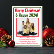 Modern Foto Weihnachtskarte