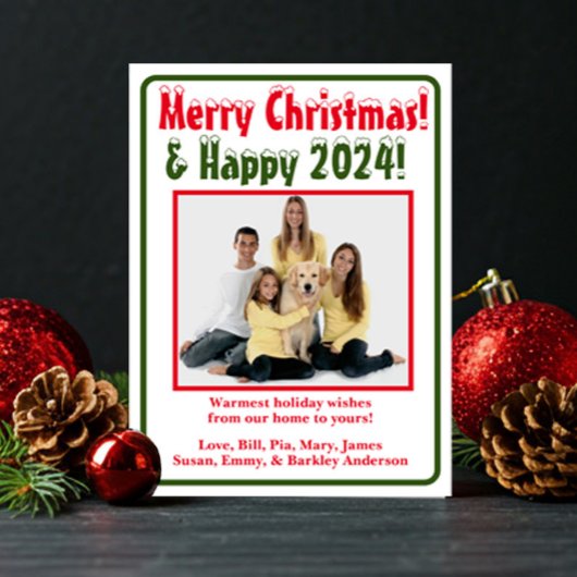 Modern Foto Weihnachtskarte Feiertagskarte