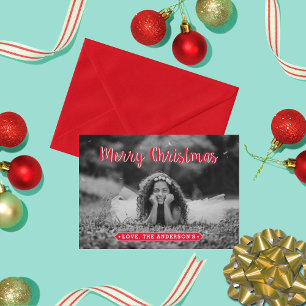 Modern Foto Weihnachtskarte Feiertagskarte