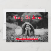 Modern Foto Weihnachtskarte Feiertagskarte (Vorderseite)