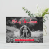 Modern Foto Weihnachtskarte Feiertagskarte (Stehend Vorderseite)