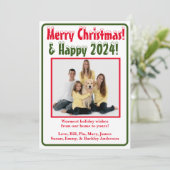 Modern Foto Weihnachtskarte Feiertagskarte (Stehend Vorderseite)