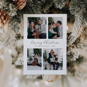 Modern Foto Weihnachtskarte mit FotoCollage Einladung