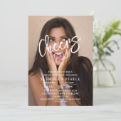 Modern Foto zum Geburtstag für sie Einladung (Stehend Vorderseite)