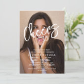 Modern Foto zum Geburtstag für sie Einladung (Stehend Vorderseite)