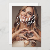 Modern Foto zum Geburtstag für sie Einladung (Vorne/Hinten)