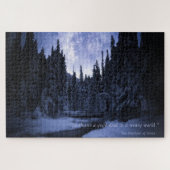 Modern Fotoquotierungen Night Sky Snow Puzzle (Horizontal)