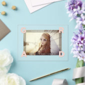 Modern Four Corners GRAD Simple Photo Graduation Acryleinladungen (In Situ (Hochzeit))