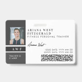 Modern Four Photo Collage Personal Trainer Fitness Ausweis (Vorderseite)