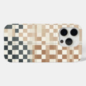Modern Four-Quadrant Gradient Checkered Phone Case (Rückseite (Horizontal))