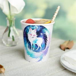 Modern Fox Woodland Birthday Pappbecher