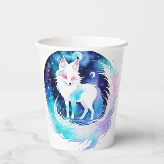 Modern Fox Woodland Birthday Pappbecher (Vorderseite)