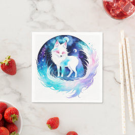 Modern Fox Woodland Birthday Serviette