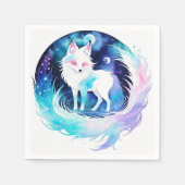 Modern Fox Woodland Birthday Serviette (Vorderseite)