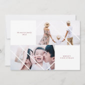 Modern Frame Berry Weihnachtsfotokarte Feiertagskarte (Vorderseite)