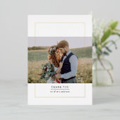 Modern Frame Foto Hochzeit Danke Karte (Stehend vorne)