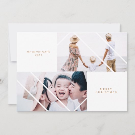 Modern Frame Weihnachtsfotokarte Feiertagskarte (Vorderseite)