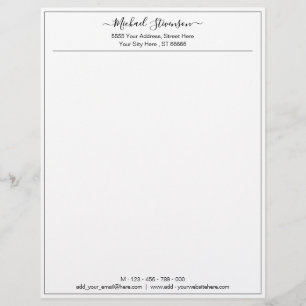 Modern Frame Your Name Address Letters Briefbogen
