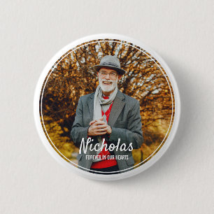 Modern Frames Einfaches Foto-Beerdigungsdenkmal Button