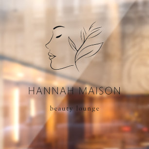 Modern, Frauenlogo, Firmenname Branding Fensteraufkleber