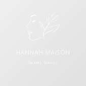 Modern, Frauenlogo, Firmenname Branding Fensteraufkleber (Blatt)