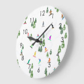 Modern Freeride Snowboarder Snowboarding Art Große Wanduhr (Winkel)