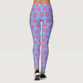 Modern French Blue Polka Dot Pattern Leggings (Rückseite)