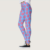 Modern French Blue Polka Dot Pattern Leggings (Links)
