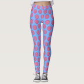 Modern French Blue Polka Dot Pattern Leggings (Vorderseite)