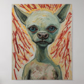 Modern Frenchie Expressionist Art Poster (Vorne)