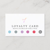 Modern Fresh Colorful Schere HaarStylist Loyalität Treuekarte (Vorderseite)