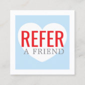 Modern Fresh Red White Blue Salon Empfehlungskarte (Vorderseite)