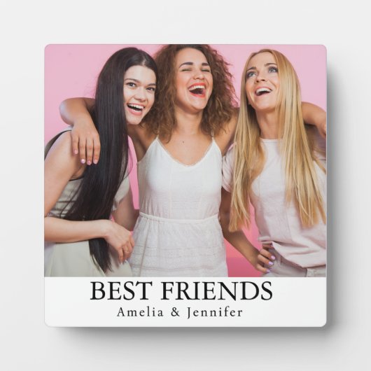 Modern Friend Collage Photos Simple Fotoplatte (Vorderseite)