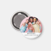 Modern Friend Collage Photos Simple Magnet (Vorderseite/Rückseite)