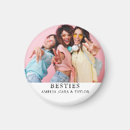 Modern Friend Collage Photos Simple Magnet