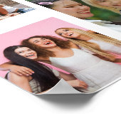 Modern Friend Collage Photos Simple Poster (Ecke)