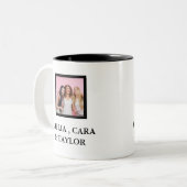 Modern Friend Collage Photos Simple Zweifarbige Tasse (Vorderseite Links)