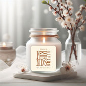 Modern Friendsgiving Fall Elegante Quadratischer Aufkleber