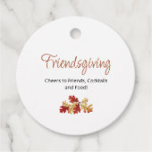 Modern Friendsgiving Fall Foliage Erntedank Geschenkanhänger (Vorderseite)