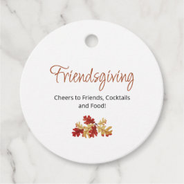 Modern Friendsgiving Fall Foliage Erntedank Geschenkanhänger